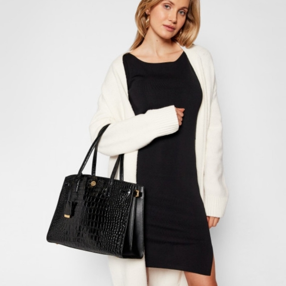 Tory Burch embossed Walker Satchel - Picture 8 of 9